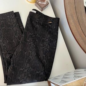 Calvin Klein snake skin straight leg pants